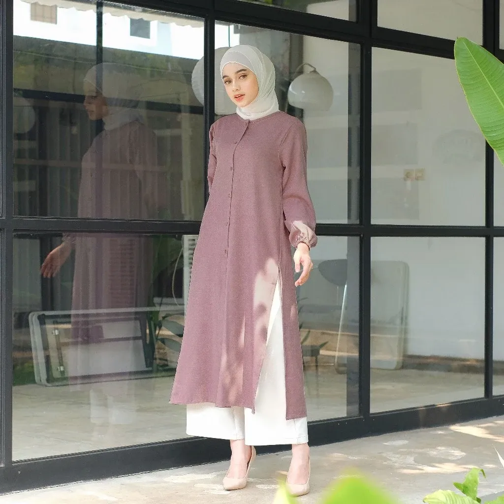 Maesoora Tunik Kancing Samira Stretch