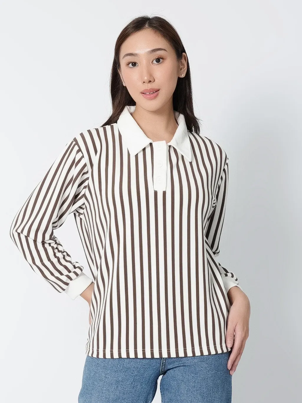 Malova Zalea Lengan Panjang Top Wanita Knit Stretch