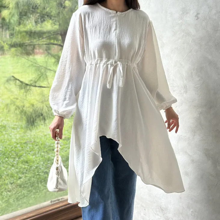 Maxi Dress Wanita Tunik Casual Model Terbaru 2024 Bahan Adem Murah