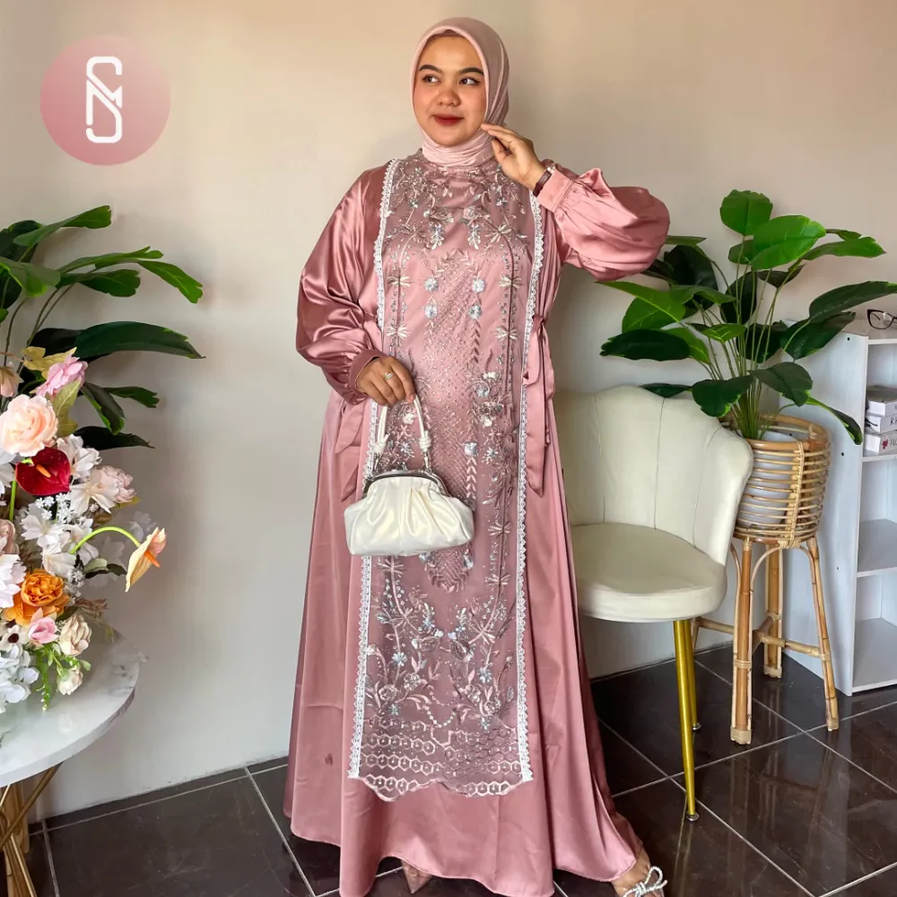 Milea Gamis Jumbo Tille Motif Kasual Big Size