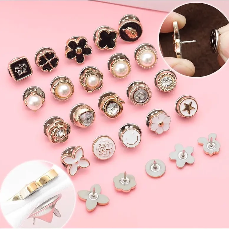 Mini Bross 10 Pcs Klip Baju Hijab Aksesoris Fashion Wanita