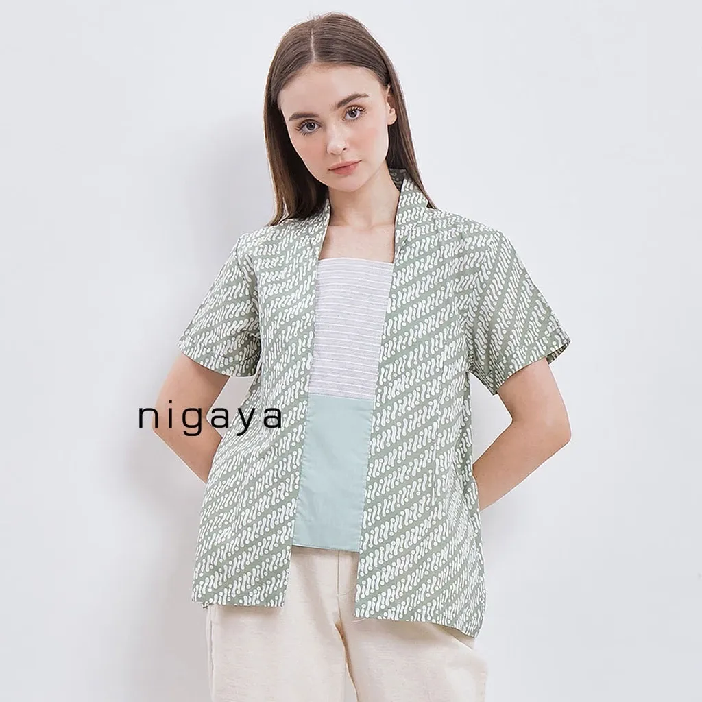 NIGAYA Jossy Top dan Jossy Top Long - Blus Batik Premium Wanita Lengan Pendek