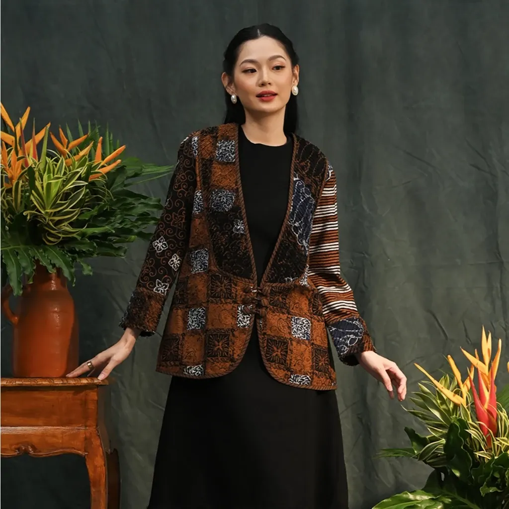 Outer Vita Dobi Sogan T3142 - Blouse Batik Wanita Modern
