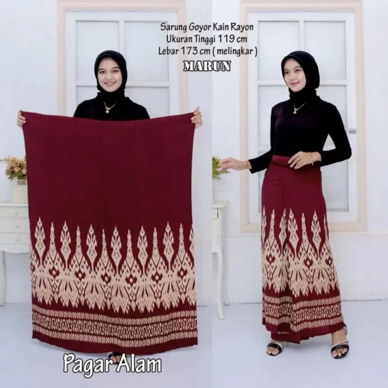 Paket Usaha Sarung Goyor Wanita Rayon Motif Batik Muslim 3 Pcs