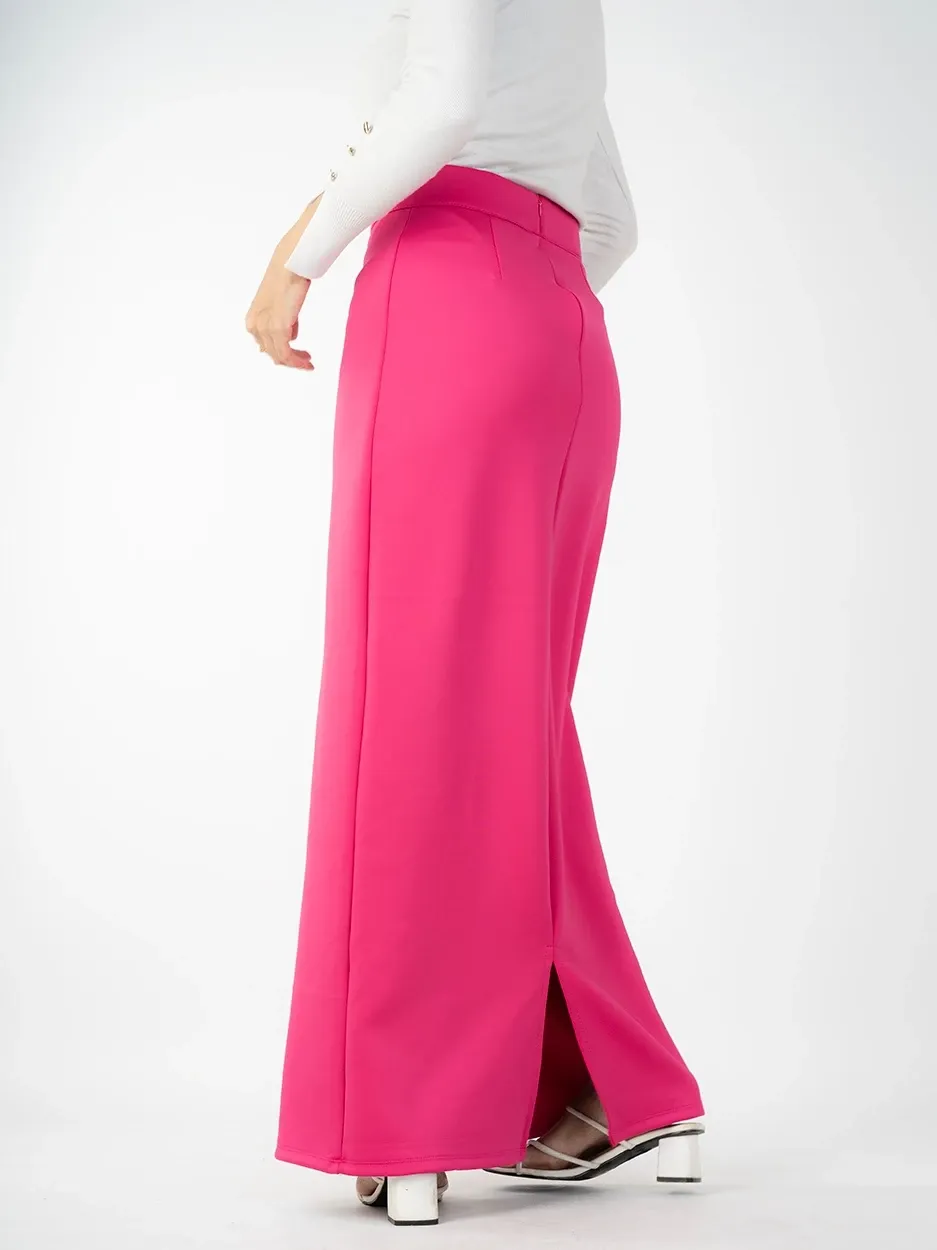 Rok Shena Span Panjang 103cm Highwaist Kantor Scuba Nikola