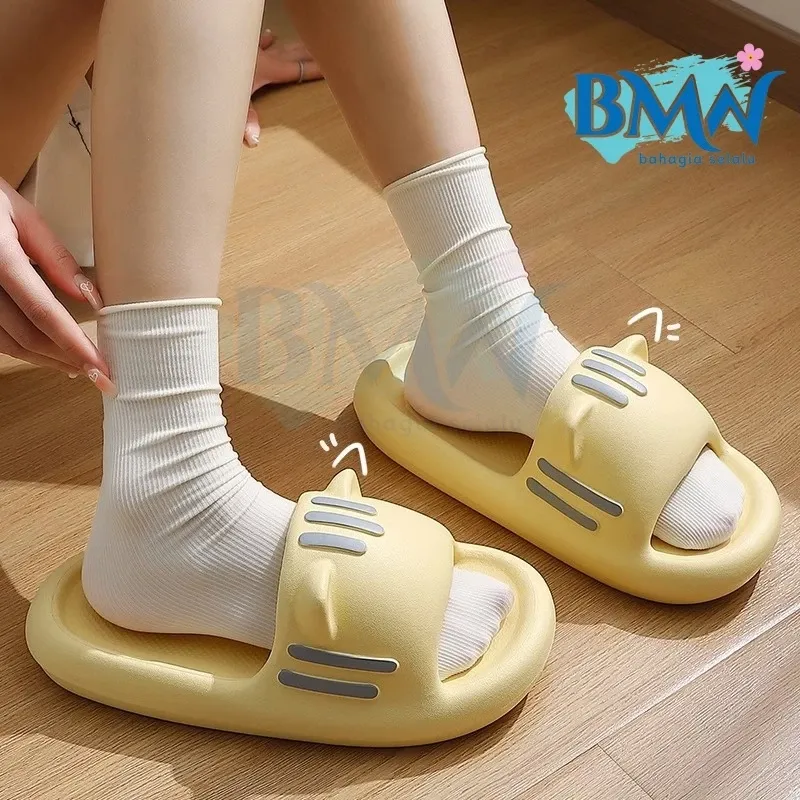Sandal Rumah Kucing Kartun Lucu Anti Selip Wanita