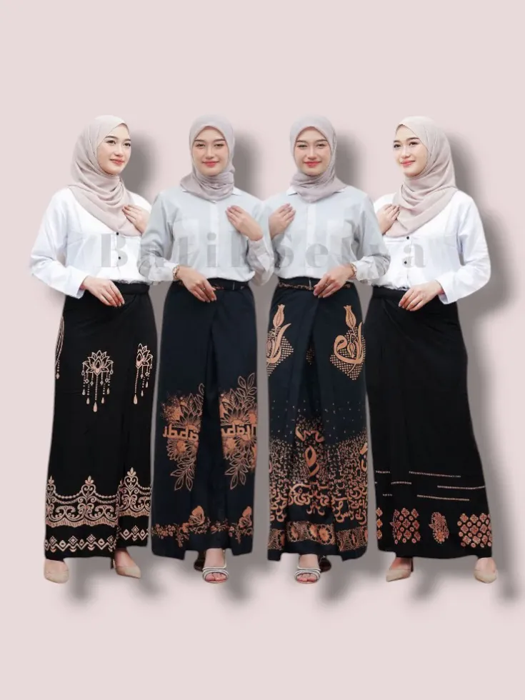 Sarung Batik Wanita Santri Gloyor Bahan Rayon Adem 4 Pcs
