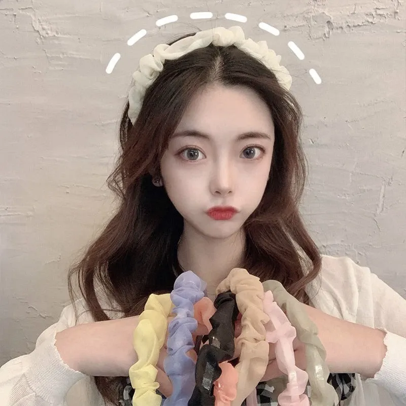 Scrunchie Bando Sifon Transparan Wanita