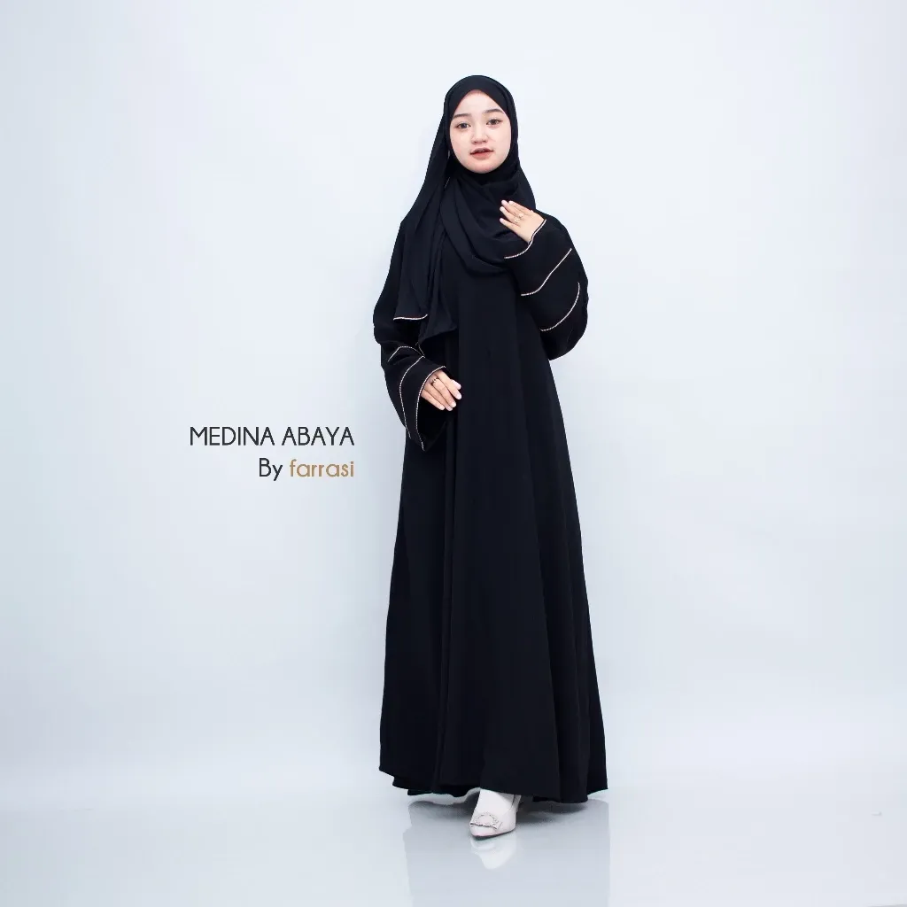 Set Abaya Premium Farrasi Medina + Hijab