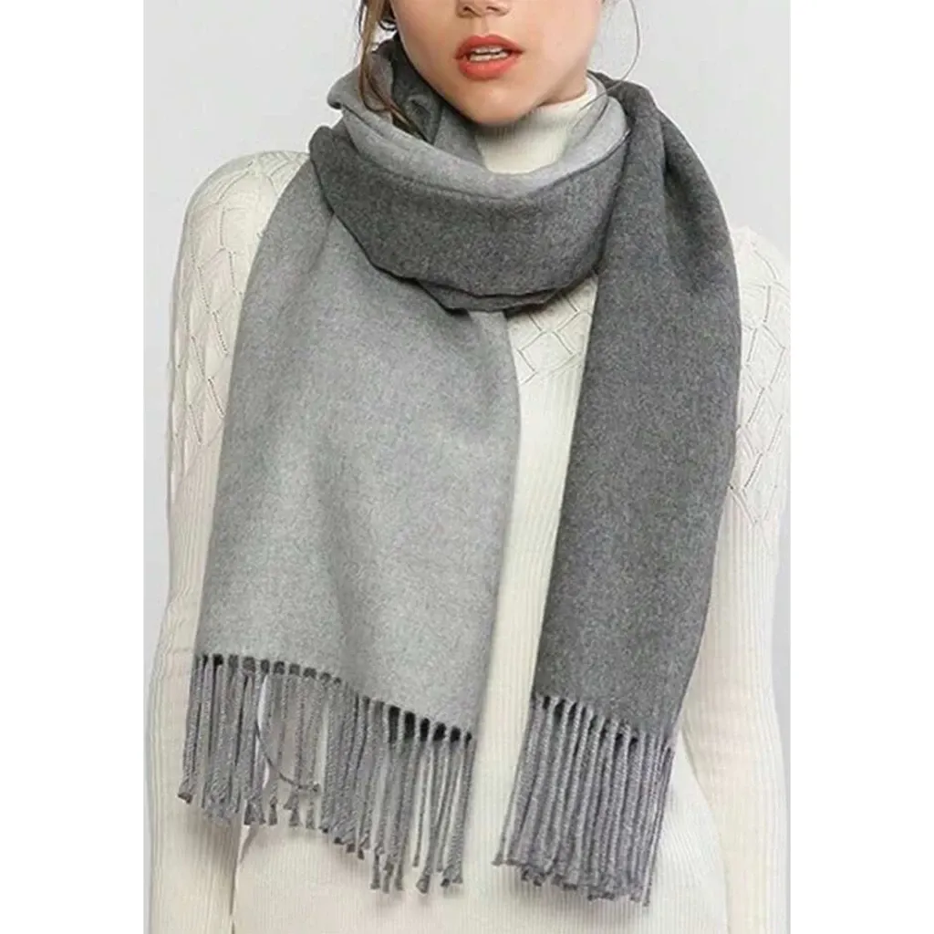 Syal Pashmina Cashmere Doble Sisi Wanita