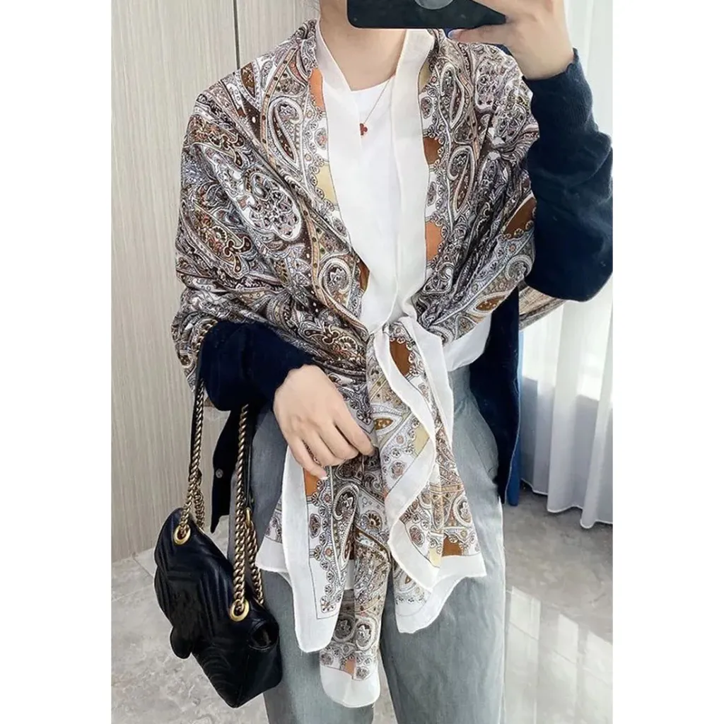 Syal Viscose Motif Paisley Wanita