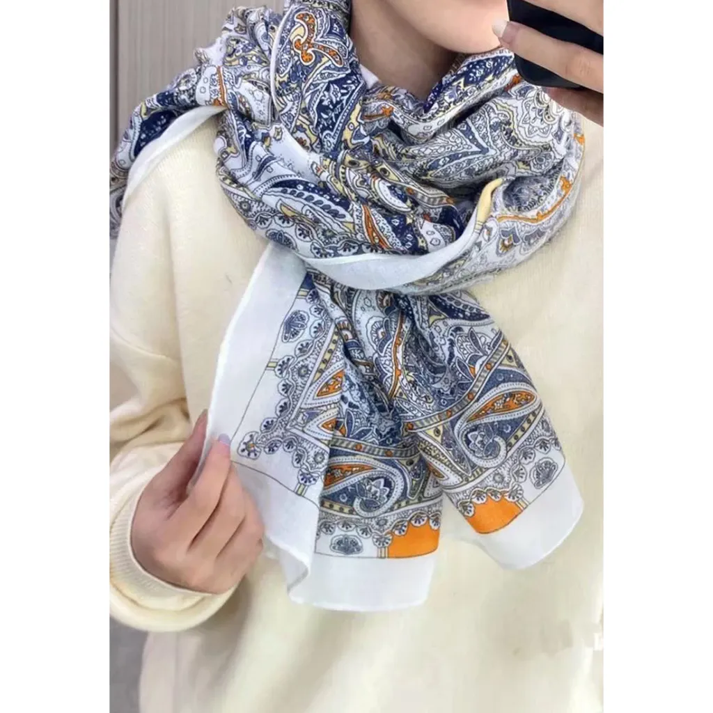 Syal Wanita Motif Paisley Viscose