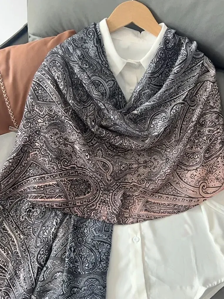 Syal Wanita Ombre Multicolor Paisley