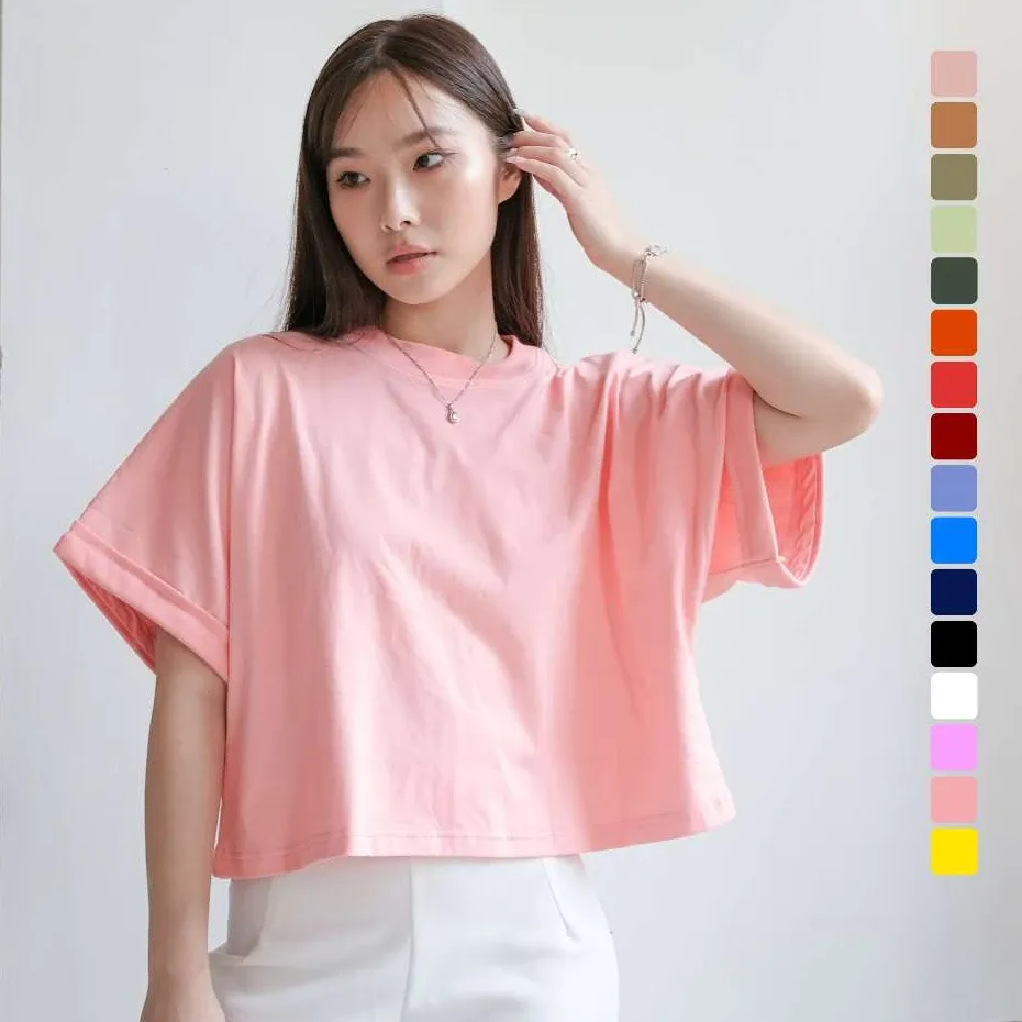 Yejin Oversized Crop Top Wanita